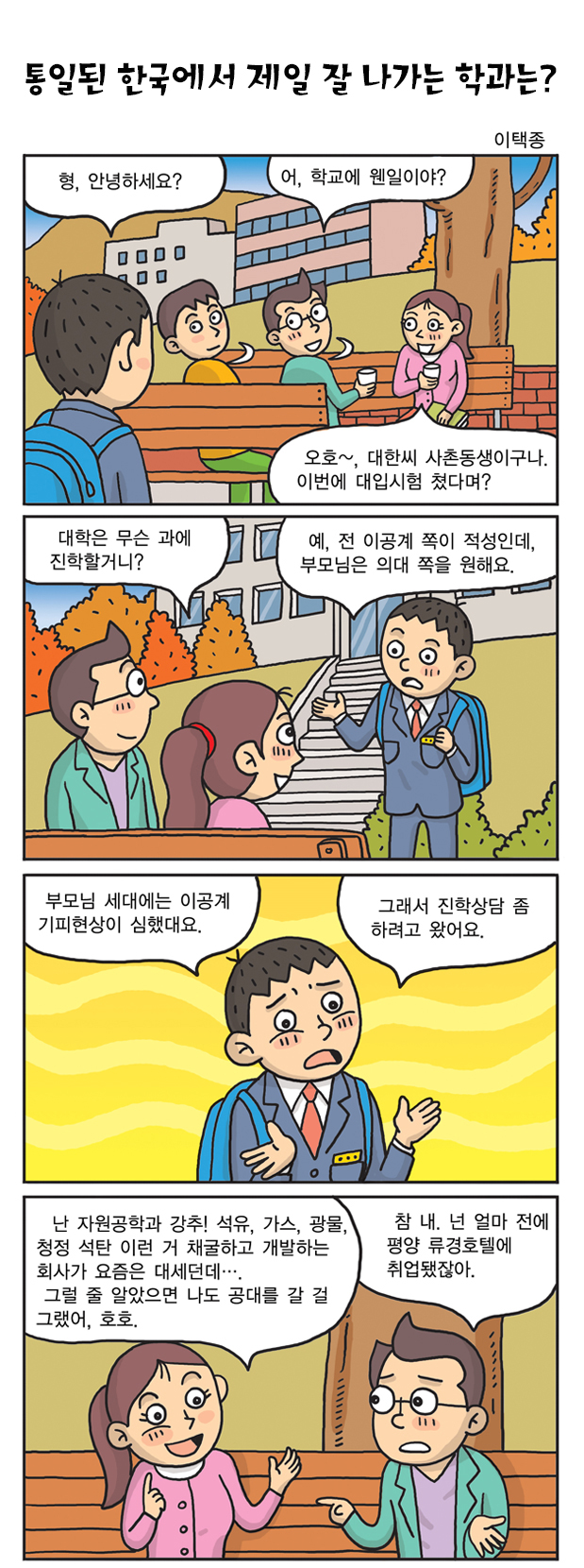 통일된 한국에서 제일 잘 나가는 학과는?