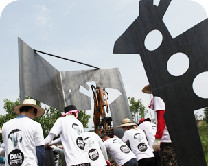 DMZ 해마루촌 봉사활동 참가한 동서대 디자인과 학생들