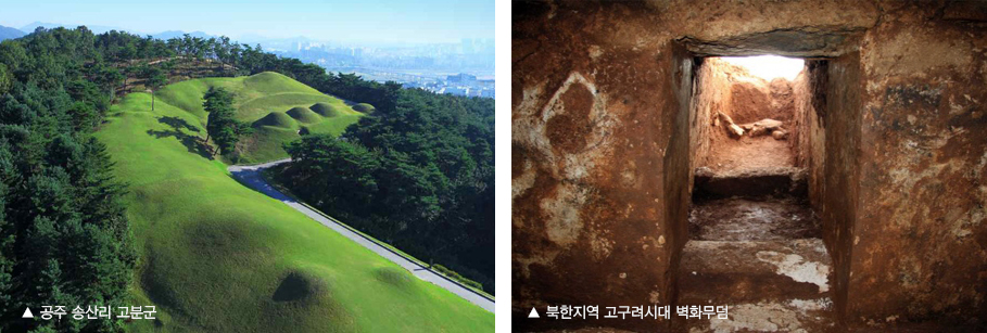 공주 송산리 고분군, 북한지역 고구려시대 백화무덤
