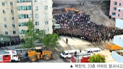 ▲ 북한의, 23층 아파트 붕괴사고