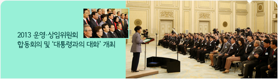 2013 운영·상임위원회 합동회의 및 '대통령과의 대화' 개최