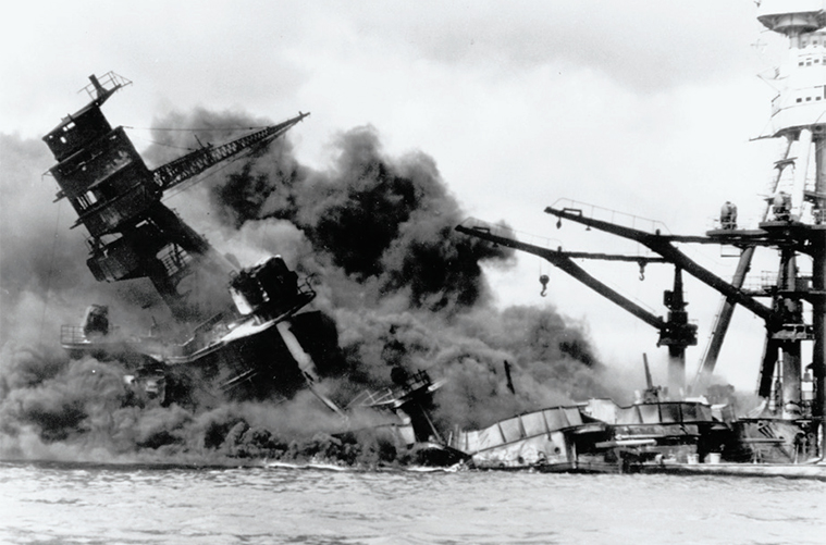 1941년 제2차 세계대전 당시 일본의 진주만 공격 모습. 