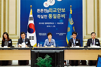 박근혜 대통령의 통일·국방 · 외교 3개 부처 업무보고(1월 22일) 모두발언