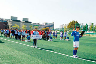 올해로 7회째를 맞는 평화통일 염원 축구대회.